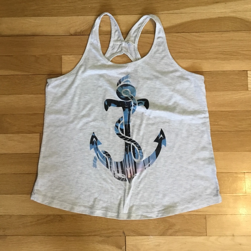 Gray Anchor Tank Top